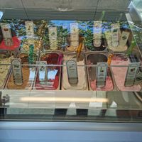 Ice cream flavours at Levendula in Balatonfuered