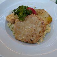 Sellerieschnitzel mit Couscous ohne Butter at Borcsa Étterem in Balatonfuered