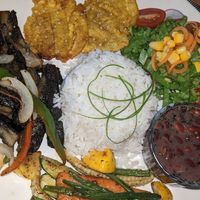 Vegan casado with seitan at Restaurante Mar y Bosque in Drake Bay