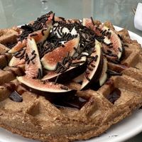 Vegan waffle  at Citronella in Oaxaca