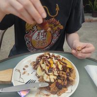 Waffles at Citronella in Oaxaca