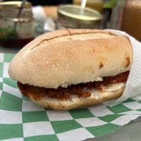 Torta pastor  at Citronella in Oaxaca