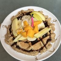 Excellent waffle!   at Citronella in Oaxaca