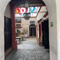 Entrance to the courtyard  at Citronella in Oaxaca