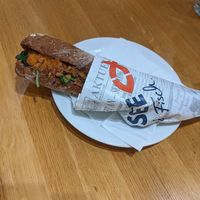 Vegan Spicy tuna Baguette at Nordsee in Dresden