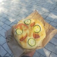 Vegetable focaccia at ORIGEN El Raval in Mogente