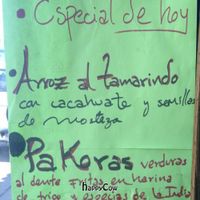 menu at Parvati in San Cristobal De Las Casas