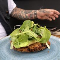 Hashbrown vegano  at Veggie Palmas in Medellin