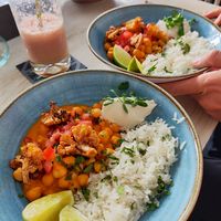 Curry at Veggie Palmas in Medellin