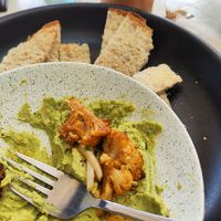 Hummus with cauliflower (sorry I forgot to take the pic before eating 😋) at Veggie Palmas in Medellin