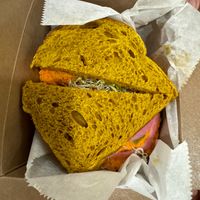 Carrot Tuna Sandwich 1 at Nana's Restaurant and Juice Bar in Tampa