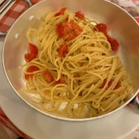 Aglio é Oglio é pomodorino pasta  at Peperoncino in Bibione