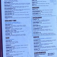 Menu as of June 2023  at Venga Venga in Snowmass Village