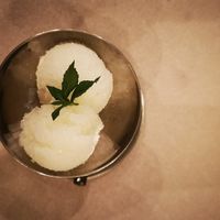 Sorbetto al limone e menta at Sorriso degli Ulivi in Gallipoli