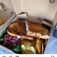Vegan grilled cheese at Wright's Artisan Panini and Toastie Grill in Cleethorpes