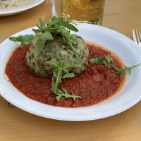 Veganer Spinatknödel  at Taxisgarten in Munich