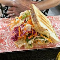Hummus Toast at Caffè dell'Arte Specialty Coffee in Cagliari