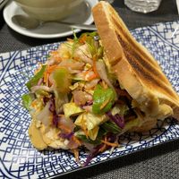 Hunmus toast at Caffè dell'Arte Specialty Coffee in Cagliari