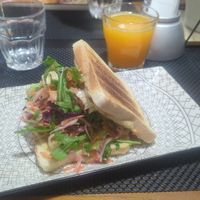 Hummus and veggies toast at Caffè dell'Arte Specialty Coffee in Cagliari