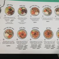 menu at Bonsai restaurant in Liptovsky Mikulas