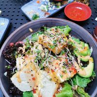 Mixed salad (miesany salat) with tofu at Bonsai restaurant in Liptovsky Mikulas