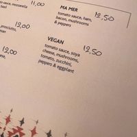 Pizza vegan   at Ma Mer in Katakolo