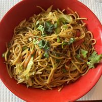 Veg chow mein  at Yak and Yeti in Lisbon