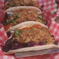 Vegan black bean tacos at Chido Wey in Bristol