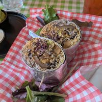 Mushroom burrito at Chido Wey in Bristol