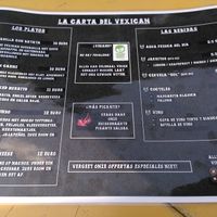 Menu at The Vexican - Pop-up in Leuven