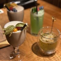 Kokos-Lychee-Lassie / Genmaicha Tee  at Mido Sakura Vegan in Berlin