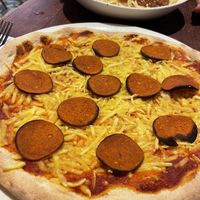 Pepperoni pizza, nice  at Bella Italia - St Martins Lane in London
