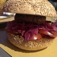 Beyond burger vegan  at Castelnuovo's Crazy Beer in Castelnuovo Magra