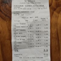 Receipt at Colher de Pau in Viana Do Castelo