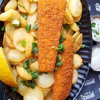 Vegan Vish and Chips at UNDERDOCKS in Hamburg