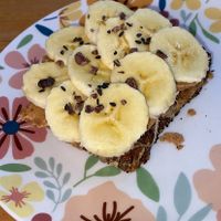 Peanut butter banana toast   at El Café Feliz in Pisac