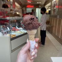 Chocolate vegan gelato  at Perche No in Florence