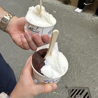 Top - coconut and lemon. Bottom - coconut and chocolate   at Perche No in Florence