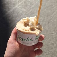Hazelnut soy milk + Banana at Perche No in Florence