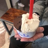 Vanilla soy and chocolate sorbet  at Perche No in Florence