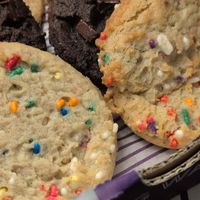 Vegan birthday cake at Insomnia Cookies in Tallahassee