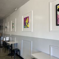 Cool Interior w/Wall Art #Veganuary at Pop Churros in Newark