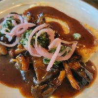 Grit cake mushroom dish at Black Radish in Tallahassee