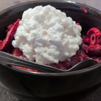 Strawberry sorbet at Black Radish in Tallahassee