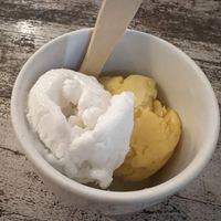 Coconut & papaya vegan sugar free ice cream  at LeMo Beach Café in Denpasar