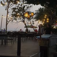 View at sunset at LeMo Beach Café in Denpasar