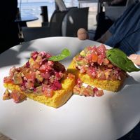 Bruschetta   at LeMo Beach Café in Denpasar