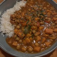 Chickpea, Sweet Potato, and Vegetable Curry   at Monroe's Tavern in Galway
