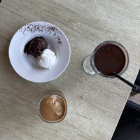 Ice cream, shake and coffeee  at Cremeria Vienna in Crete