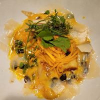 Potato and celery root stew, Cevennes onion pickles, snacked thyme emulsion and toasted quinoa   at V&G in Avignon